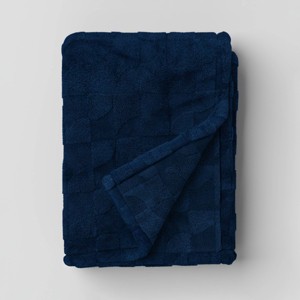 Geometric Jacquard Faux Shearling Throw Blanket - Room Essentials™ - 1 of 4