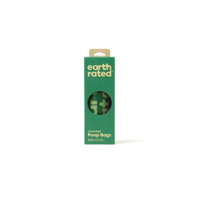 Earth Rated Unscented Large Single Roll Waste Dog Disposal Bags - 300ct