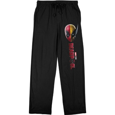 Deadpool 3 Deadpool and Wolverine Men's Black Sleep Pajama Pants