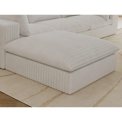 NicBex 39.4" Modular Ottoman for Cloud Sofa,Plush Corduroy Footrest Ottoman with Removable Cushion,DIY Combination & Home Decor