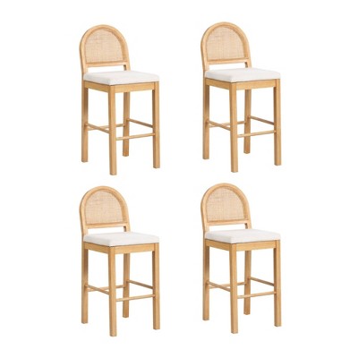 Nathan James Set of 4 Bailey Boucle Counter Height Barstools
