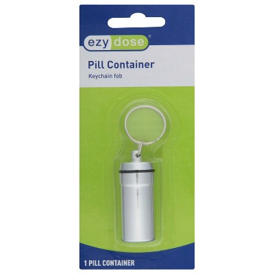 Ezy Dose Keychain Fob Pill Container 1 ea