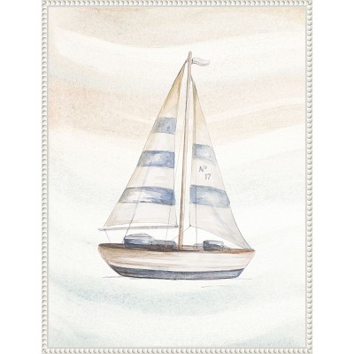 Amanti Art Ocean Oasis Little Sail I by Patricia Pinto Framed Canvas Wall Art
