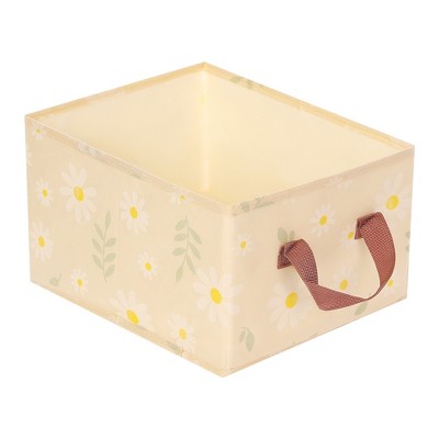 Unique Bargains Fabric Collapsible Printed Storage Bins with Handles