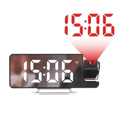 REGALWOVEN Plastic Digital Corded Adjustable Accurate Electric Alarm Clock 7.5 x 2.8 x 1 inch