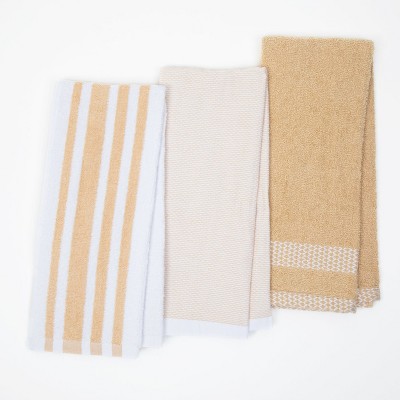 Sloppy Chef Yarn Dyed Kitchen Towels (Pack of 6), 16x26, Striped, Cotton