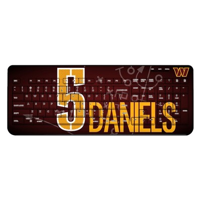 Keyscaper NFL Washington Commanders Players Game Tactic Wireless USB Keyboard