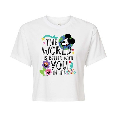 Women's - Disney - Mickey Mouse Cropped Graphic T-Shirt