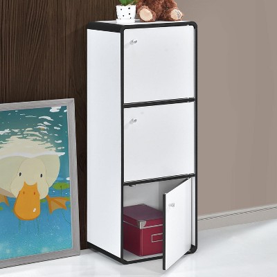 Kings Brand Furniture Dothan Cube Bookcase Collection, Open or Closed Storage Shelves in Multiple Colors, 2-Cube to 6-Cube Options