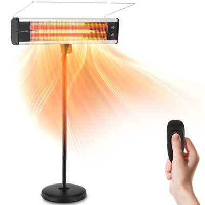 SereneLife 1500W Stand Patio Heater with Remote Control and Adjustable Height (SLOHT40)