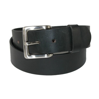 CTM Men's Leather Bridle Belt with Removable Buckle