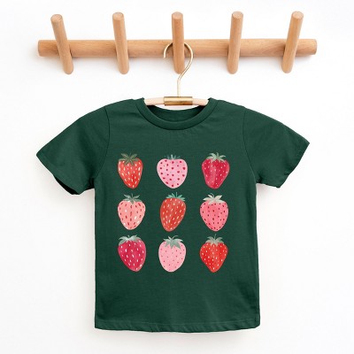 The Juniper Shop Strawberry Watercolor Chart Youth Short Sleeve Tee - L - Forest