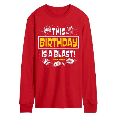 Men's - Star Wars - This Birthday Is A Blast Long Sleeve Graphic T-Shirt