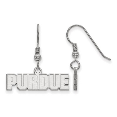 Black Bow Jewelry Sterling Silver Purdue Boilermakers NCAA Dangle Earrings