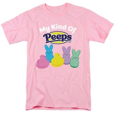 Easter My Kind Of Peeps Adult T-Shirt Pink