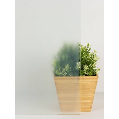Set of 2 (18"x158") Fablon Frost Window Film Set: Privacy Frosted Vinyl, Botanical & Shapes Pattern, Clear