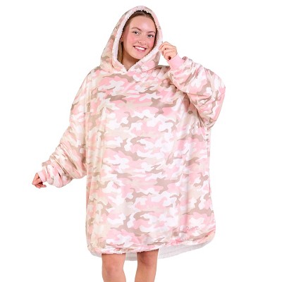 The Bare Homey - Adult Wearable Blanket - Fleece Side Pockets