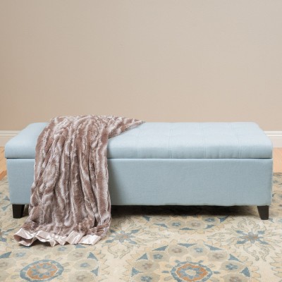 NicBex 50.75 Inch Upholstered Storage Ottoman Modern End of Bed Bench for Living Room, Bedroom, Entryway