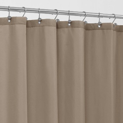 Montauk Accents Bliss Linen/Taupe Water Resistant Fabric Shower Liner - Standard Size