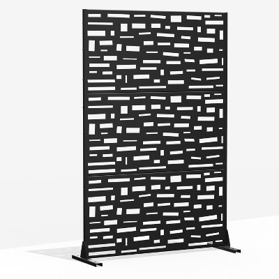Dovelina Metal Outdoor Privacy Screen Freestanding Garden Privacy Screen