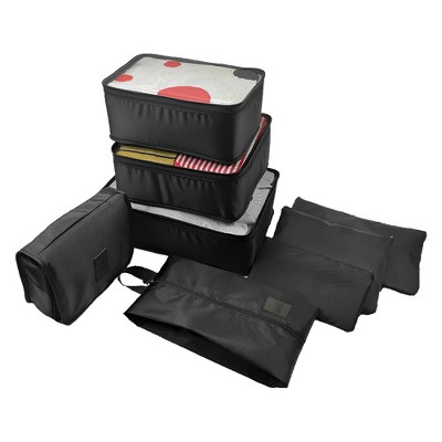 Unique Bargains Zipper Design Packing Cube Set 8 Pcs