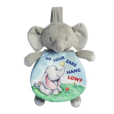 ebba Small Do Your Ears Hang Low Story Pals Educational Baby Stuffed Animal Gray 9"