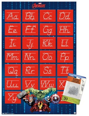 Trends International Marvel Comics - Avengers - Alphabet - Write Letters Unframed Wall Poster Prints