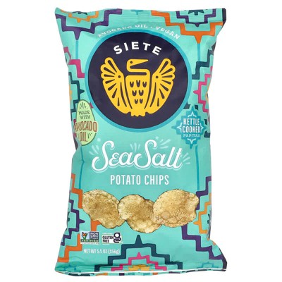 Siete, Kettle Cooked Potato Chips, Sea Salt, 5.5 oz