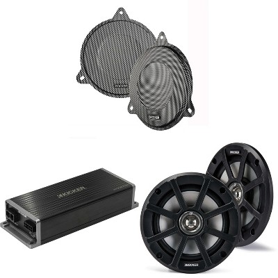 Kicker  6.5" Fairing Speaker Upgrade Kit Compatible with 2014 & UP Harley Electra Glide, Street Glide, & Ultra Glide with grilles (2 ohm )