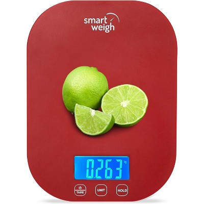 Smart Weigh Digital Food Scale -  11-pound capacity -  Red