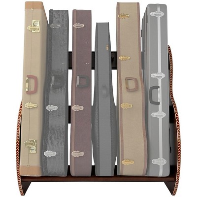 A&S Crafted Products Studio Deluxe Guitar Case Rack Walnut Finish Short Size (5-7 Cases)
