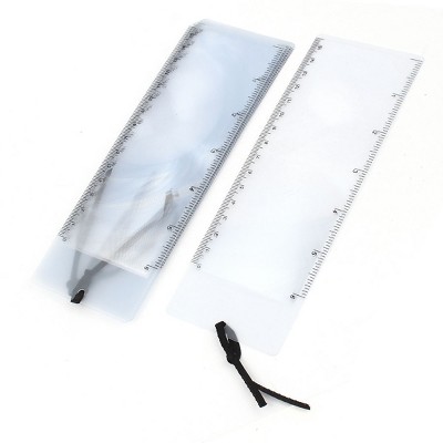 Unique Bargains 3X Bookmark Ruler Reading Magnifier Fresnel Lens Sheet 5 Pcs