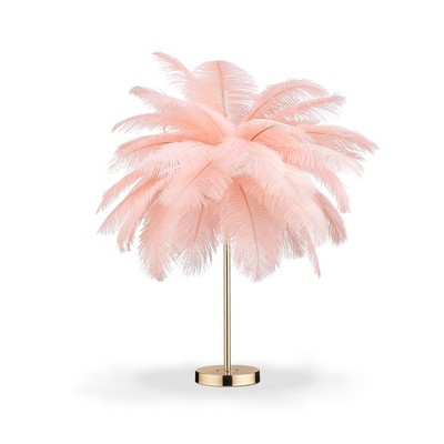 Feather Tripod Table Lamp With LED Bulbs