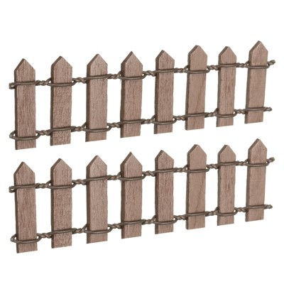 Unique Bargains Decorative Miniature Garden DIY Mini Ornament Picket Fence