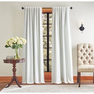 84"x37" Martha Stewart 2pk 95" Spellbound Lined Blackout Curtain Panel White