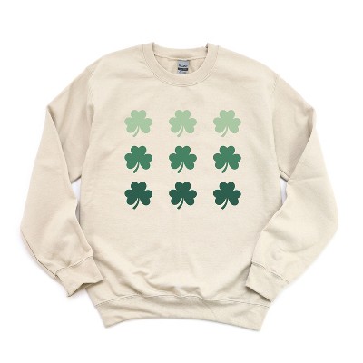 Simply Sage Market Women's Graphic Sweatshirt Clover Chart St. Patrick's Day