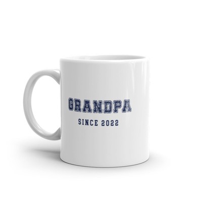 Crazy Dog Grandpa Since 2022 Mug Funny New Grandfather Graphic Novelty Coffee Cup-11oz