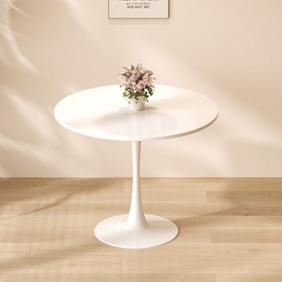NicBex Round Dining Table Kitchen Table Steel Base Tulip Round Kitchen Table for Dining Room