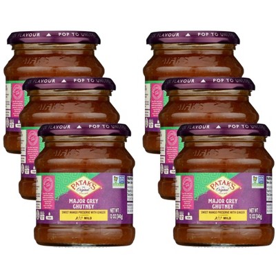 Patak's Major Grey Chutney - Case of 6/12 oz