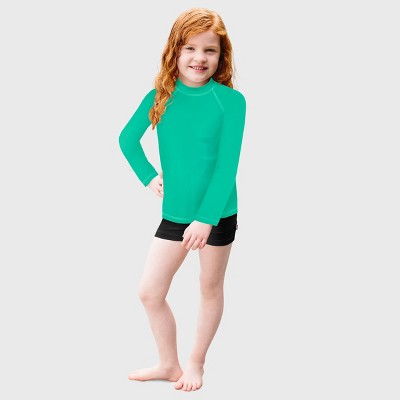 City Threads Girls UPF 50+ Long Sleeve Rashguard - USA-Made
