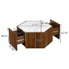 Christopher Knight Home Nirae Rustic Hexagonal Coffee Table with Drawers - 3 of 4