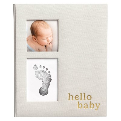 Pearhead Baby Linen Memory Book - Ivory