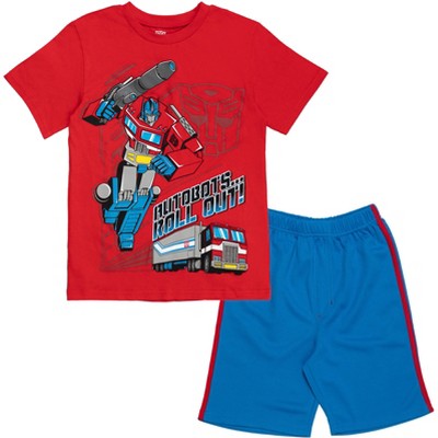 Transformers T-Shirt Mesh Shorts Outfit Set Toddler