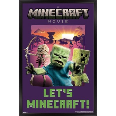 Trends International A Minecraft Movie - Zombie, Creeper, Skeleton Framed Wall Poster Prints