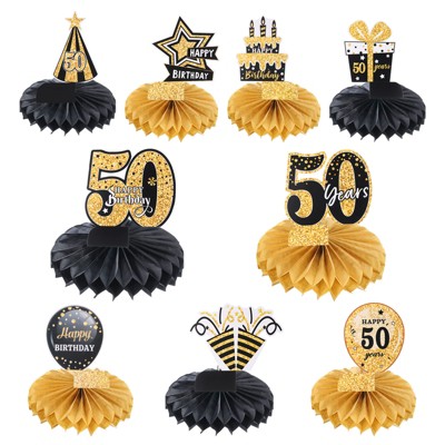 Unique Bargains Birthday Decoration Party Table Centerpiece 9 Pcs 50 Years Old