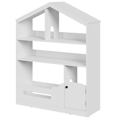 2-Tier / 3-Tier Kids Bookshelf, Toy Storage Organizer with Motion Sensor Light