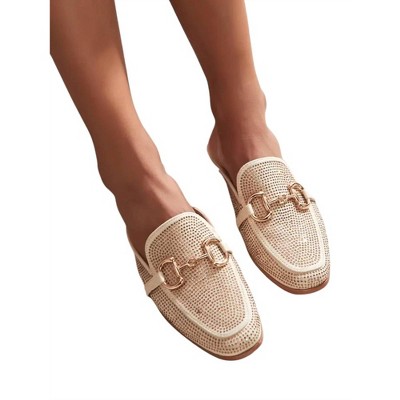 Women's Wo's Bedazzle Flat Mules - CCOCCI