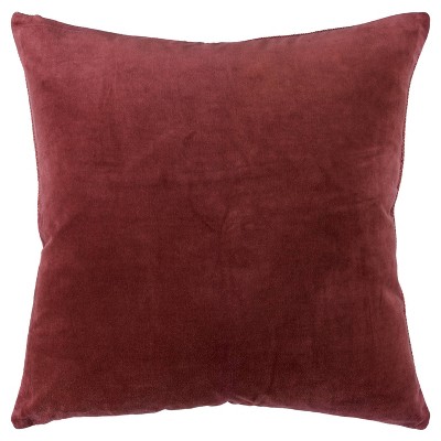 22"x22" Oversize Square Throw Pillow Cover Rust - Rizzy Home: Modern Style, Cotton, Hidden Zipper, Dry Clean