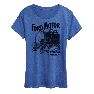 Women's - Ford - Model T Delivery Car 1911 Detroit Michigan with Logo Short Sleeve Graphic T-Shirt