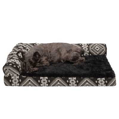 FurHaven Southwest Kilim Deluxe Chaise Lounge Orthopedic Sofa-Style Dog Bed